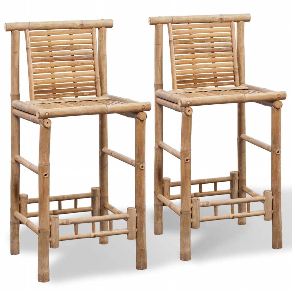 Bar Stools 2 Pcs Bamboo