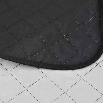 Double-Sided Quilted Bedspread Black/White 230 X 260 Cm