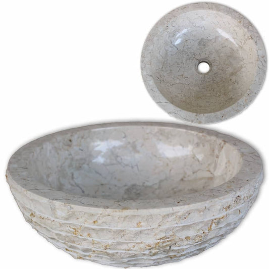 Basin Marble 40 Cm Cream