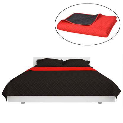 Double-Sided Quilted Bedspread Red And Black 170X210 Cm