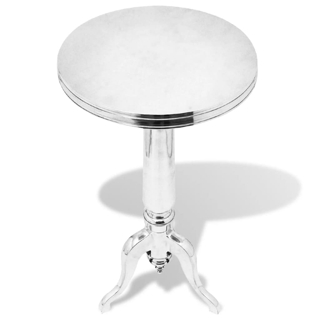 Side Table Round Aluminium Silver