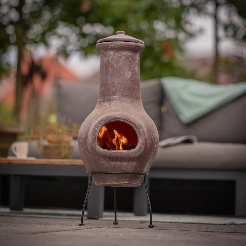 Redfire Fireplace Salamanca Dark Red 36X36X85 Cm Clay