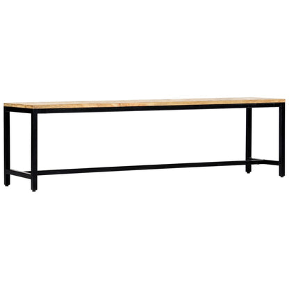 Dining Bench 160 Cm Solid Rough Mango Wood