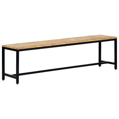 Dining Bench 160 Cm Solid Rough Mango Wood