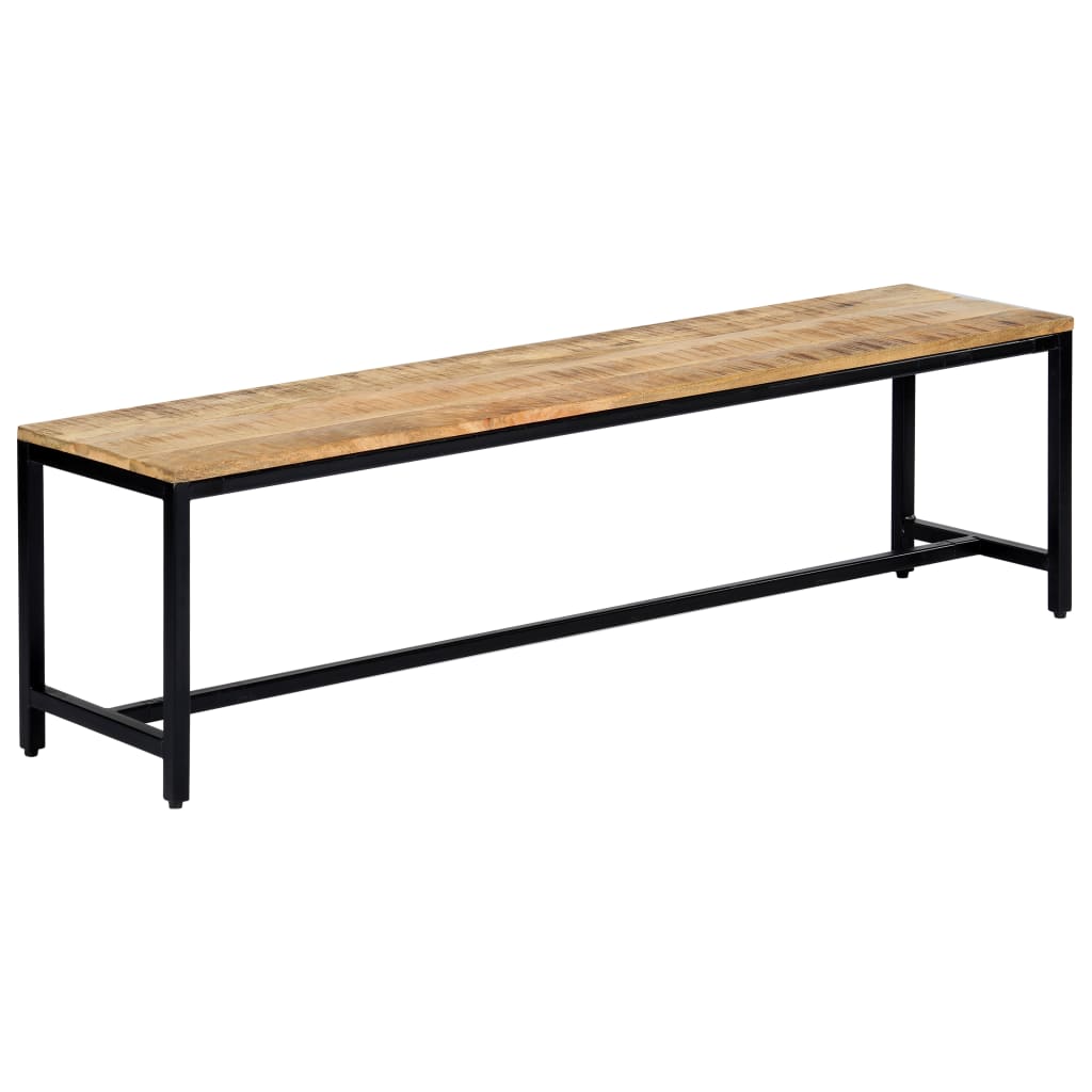 Dining Bench 160 Cm Solid Rough Mango Wood