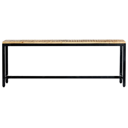 Dining Bench 120 Cm Solid Rough Mango Wood