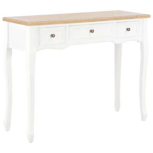 Dressing Console Table With 3 Drawers White