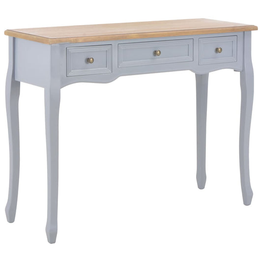 Dressing Console Table With 3 Drawers Grey