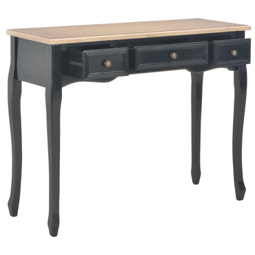 Dressing Console Table With 3 Drawers Black