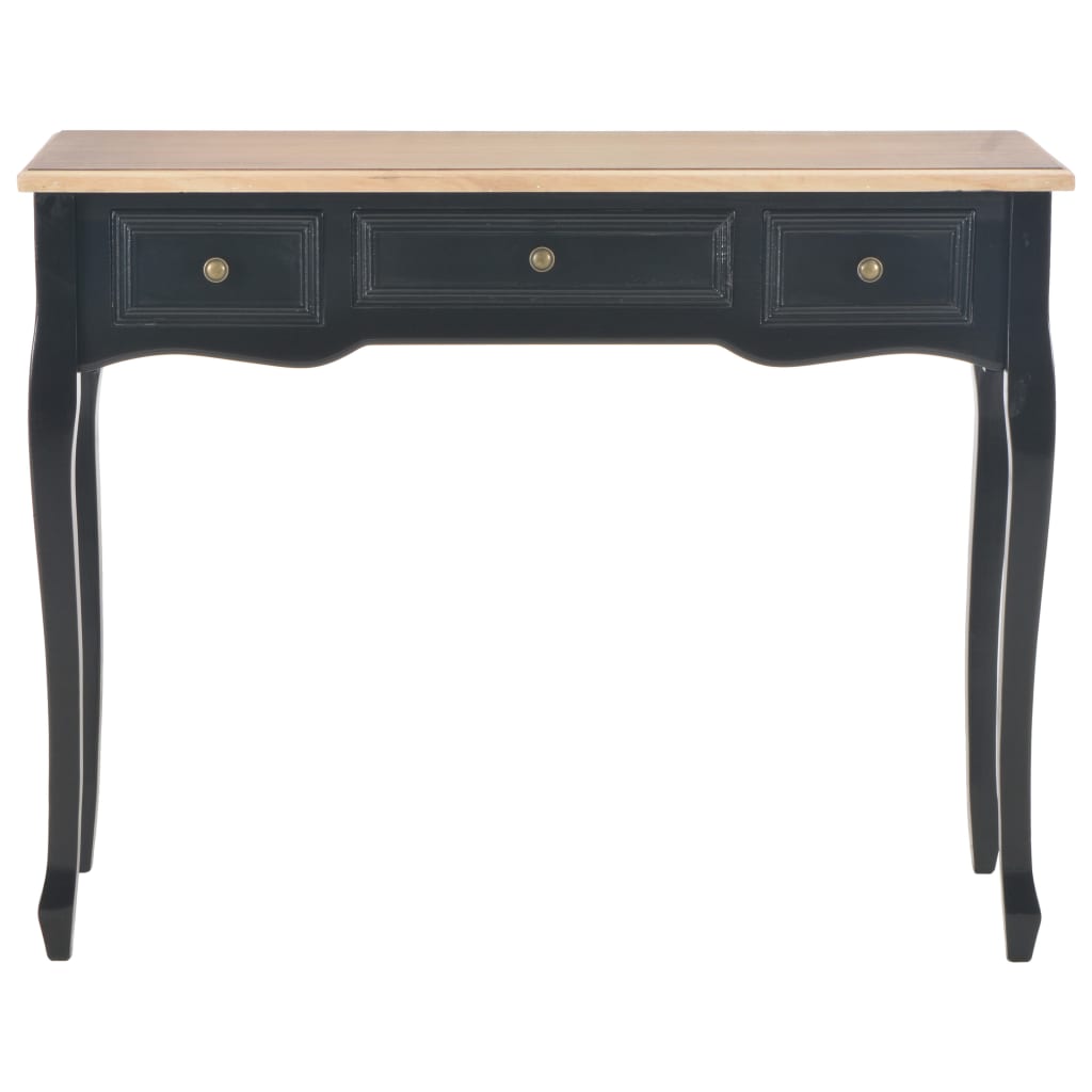 Dressing Console Table With 3 Drawers Black