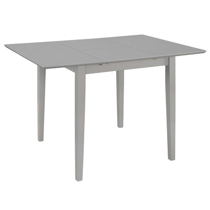 Extendable Dining Table Grey (80-120)X80X74 Cm Mdf