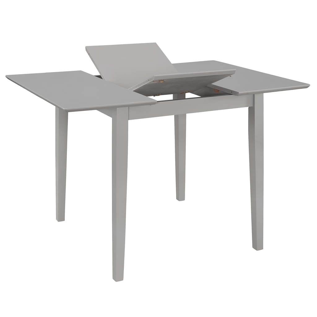 Extendable Dining Table Grey (80-120)X80X74 Cm Mdf