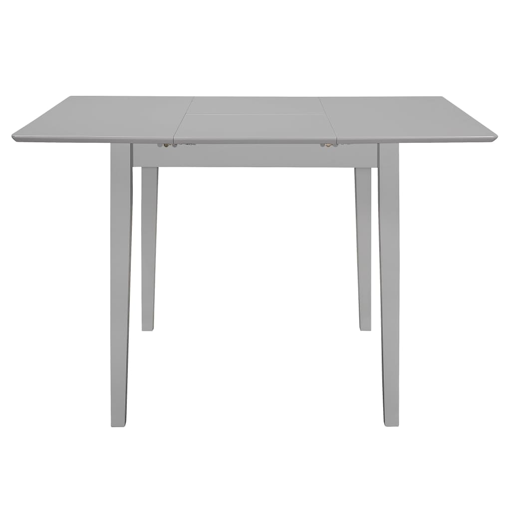 Extendable Dining Table Grey (80-120)X80X74 Cm Mdf