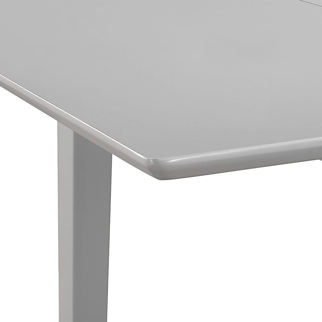 Extendable Dining Table Grey (80-120)X80X74 Cm Mdf