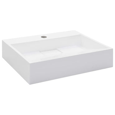 Wash Basin 50X38X13 Cm Mineral Cast/Marble Cast White