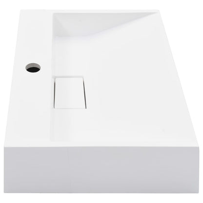 Wash Basin 50X38X13 Cm Mineral Cast/Marble Cast White