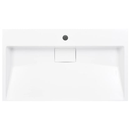 Wash Basin 80X46X11 Cm Mineral Cast/Marble Cast White