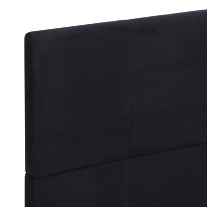 Bed Frame Black Fabric 135X190 Cm Double