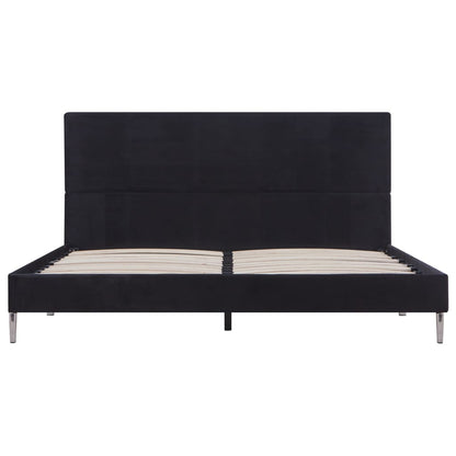 Bed Frame Without Mattress Black Fabric 150X200 Cm King Size