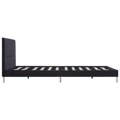 Bed Frame Without Mattress Black Fabric 150X200 Cm King Size