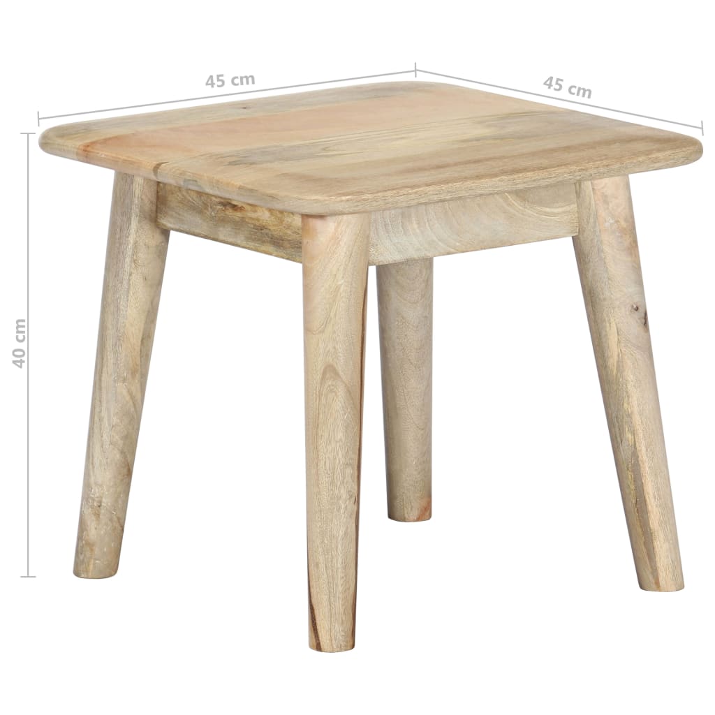 Coffee Table 45X45X40 Cm Solid Mango Wood