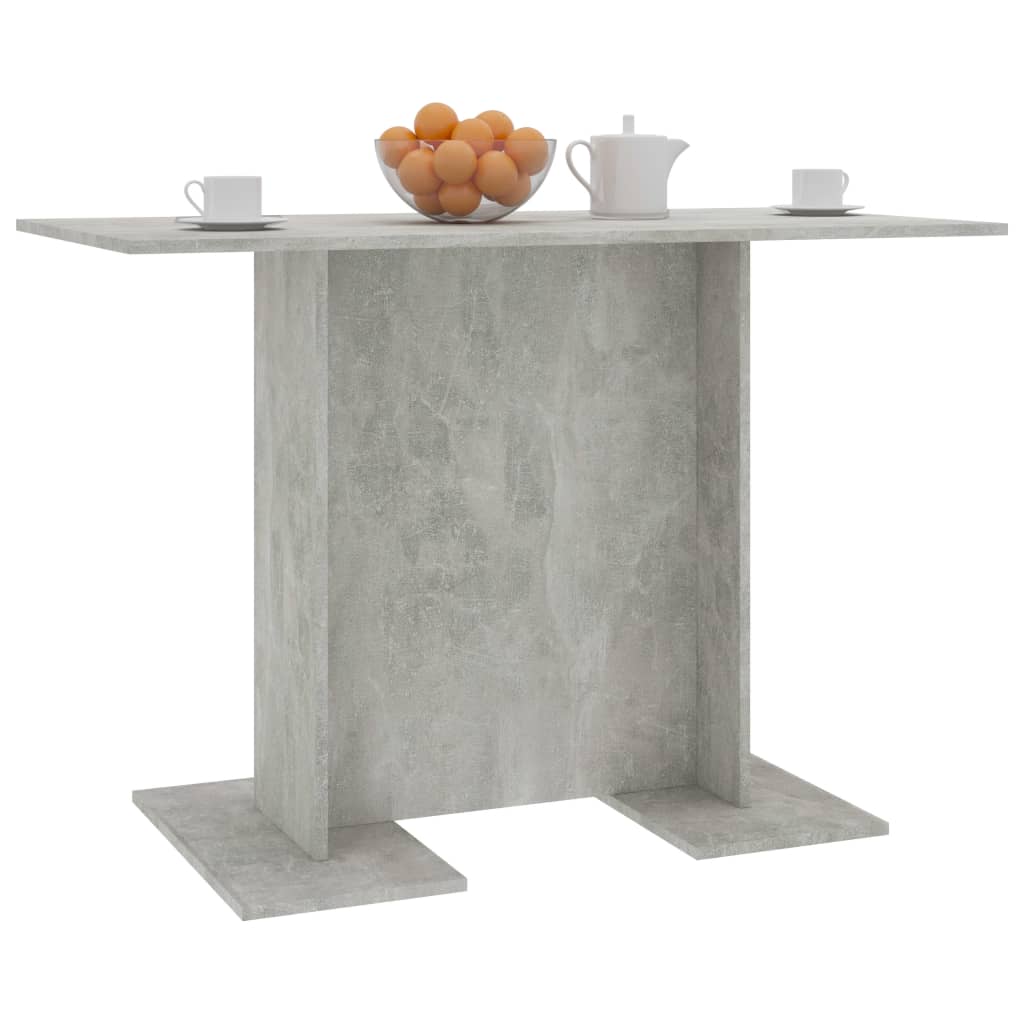 Dining Table Concrete Grey 110X60X75 Cm Engineered Wood