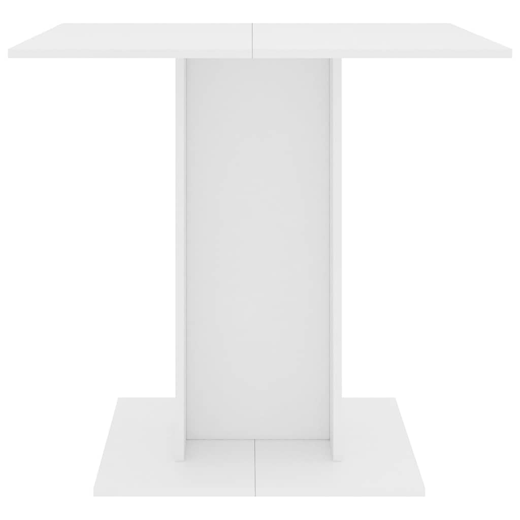 Dining Table White 80X80X75 Cm Engineered Wood