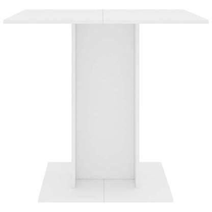 Dining Table White 80X80X75 Cm Engineered Wood