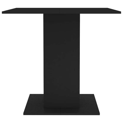 Dining Table Black 80X80X75 Cm Engineered Wood