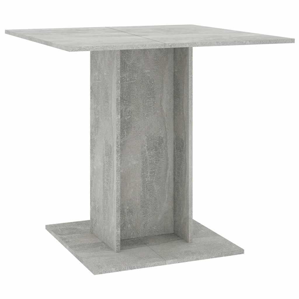 Dining Table Concrete Grey 80X80X75 Cm Engineered Wood