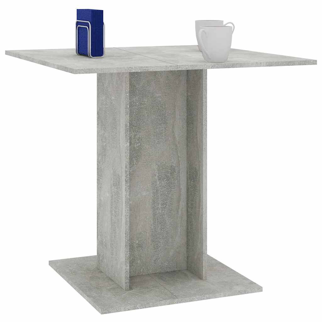 Dining Table Concrete Grey 80X80X75 Cm Engineered Wood