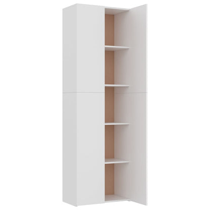 Office Cabinet White 60X32X190 Cm Engineered Wood