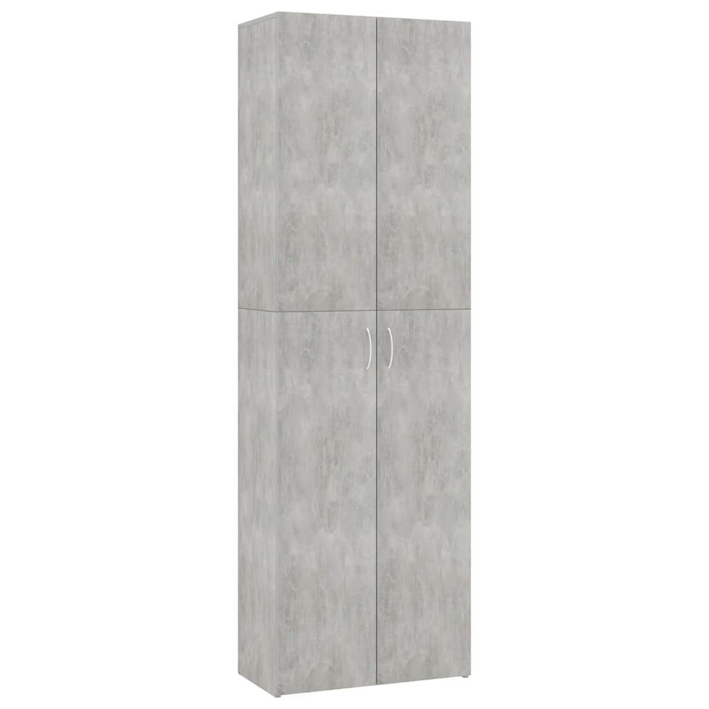 Office Cabinet Concrete Grey 60X32X190 Cm Engineered Wood