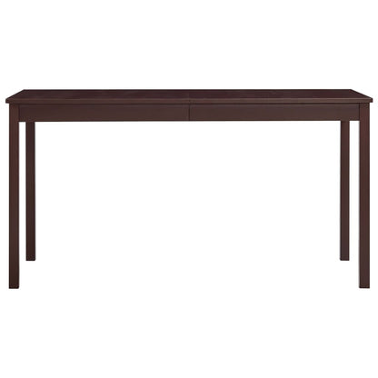 Dining Table Dark Brown 140X70X73 Cm Pinewood