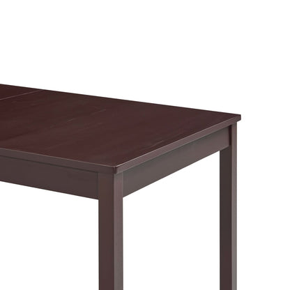 Dining Table Dark Brown 140X70X73 Cm Pinewood