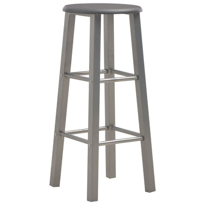 Bar Stools 2 Pcs Anthracite Mdf