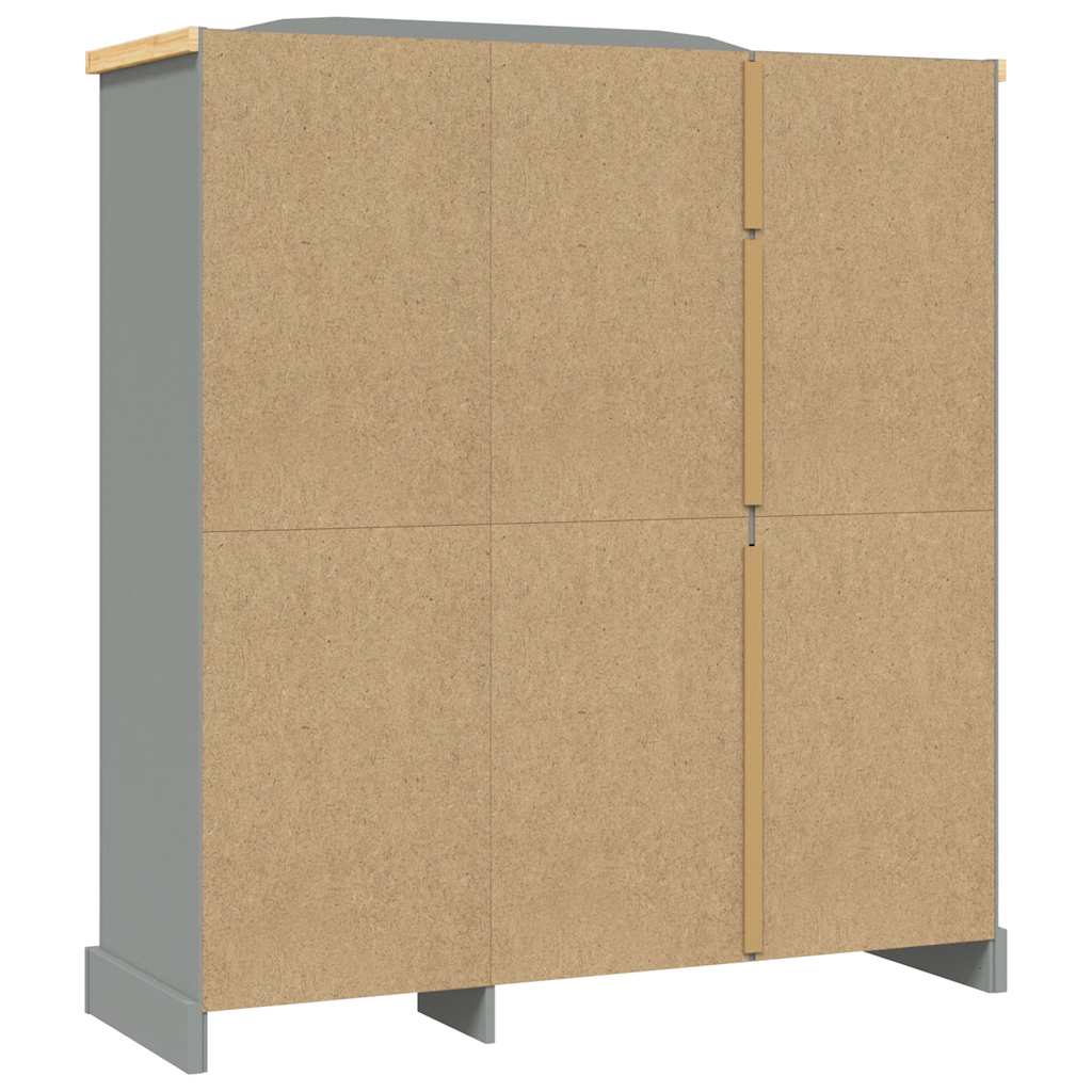 Wardrobe Mexican Pine Corona Range 3 Doors Grey