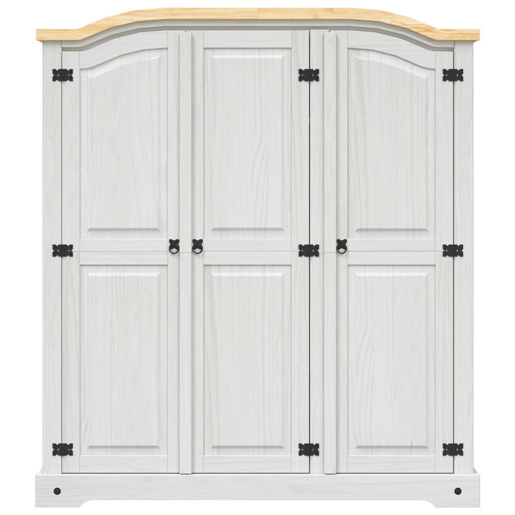 Wardrobe Mexican Pine Corona Range 3 Doors White