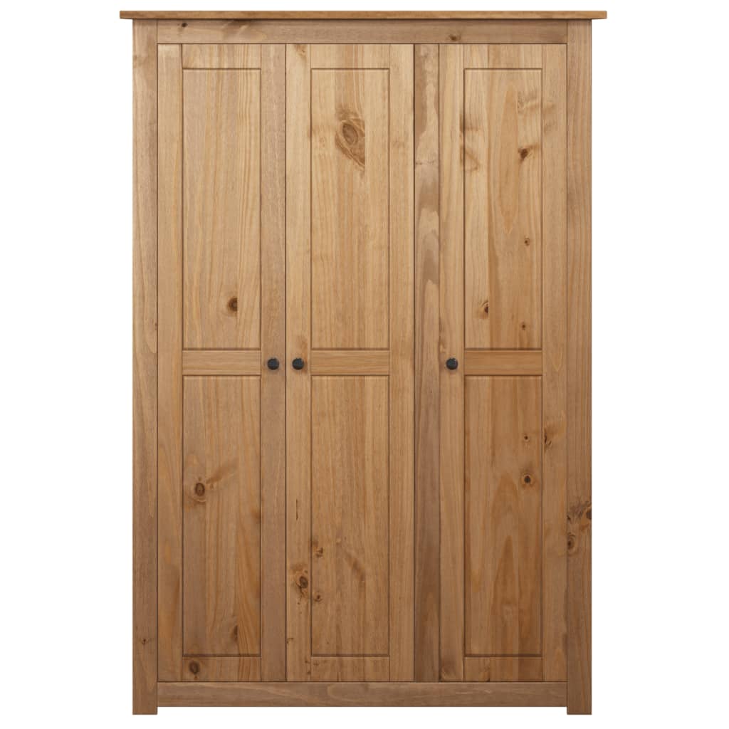 3-Door Wardrobe 118X50X171.5 Cm Pine Panama Range