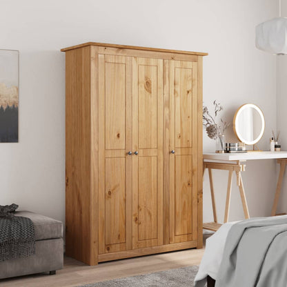 3-Door Wardrobe 118X50X171.5 Cm Pine Panama Range