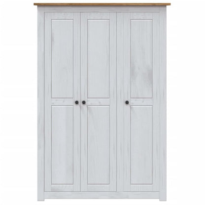 3-Door Wardrobe White 118X50X171.5 Cm Pine Panama Range