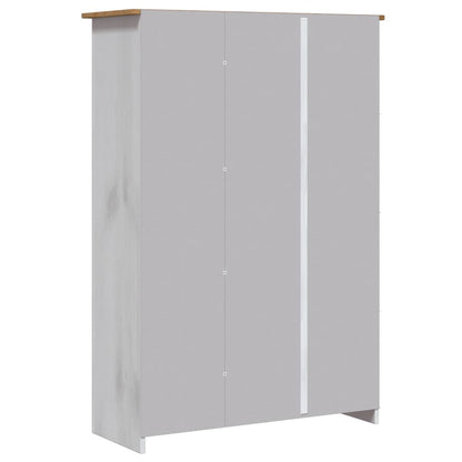 3-Door Wardrobe White 118X50X171.5 Cm Pine Panama Range