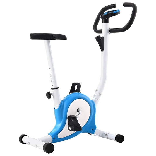 Exercise Bike With Belt Resistance Blue