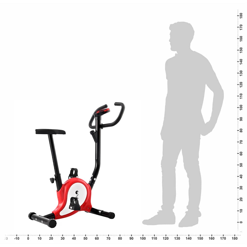 Exercise Bike With Belt Resistance Red