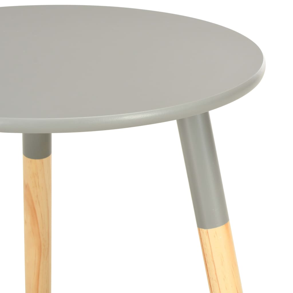 Side Tables 2 Pcs Grey Solid Pinewood