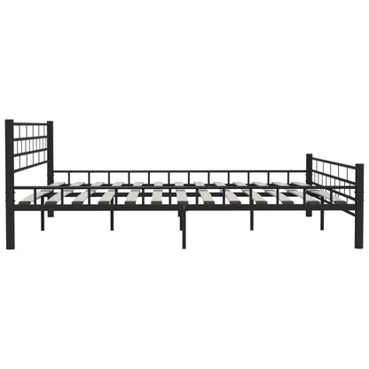 Bed Frame Black Steel 180X200 Cm Super King