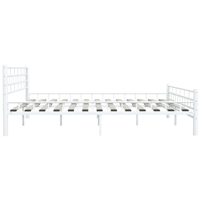 285300 Bed Frame White Metal 180X200 Cm Super King