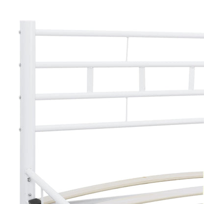 285300 Bed Frame White Metal 180X200 Cm Super King