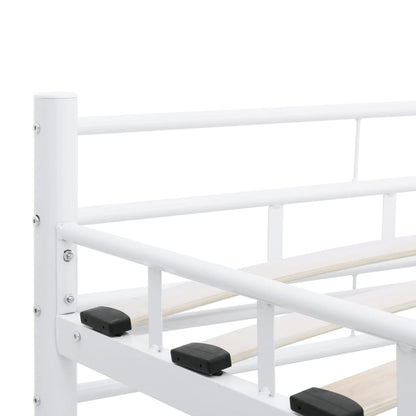 285300 Bed Frame White Metal 180X200 Cm Super King