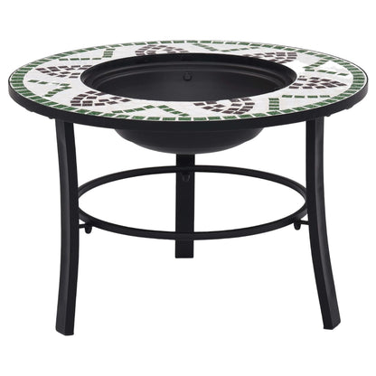 Mosaic Fire Pit Green 68Cm Ceramic